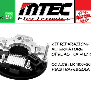 KIT RIPARAZIONE ALTERNATORE OPEL ASTRA H 1,7 CDTI LR 1100-508 PIASTRA+REGOLATORE