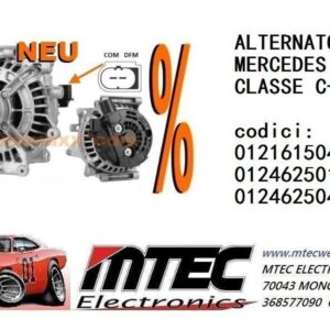 ALTERNATORE MERCEDES CLASSE C E CLK 0121615045 0124625014 0124625045