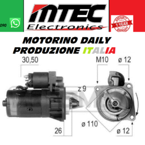 MOTORINO AVVIAMENTO PER IVECO DAILY II Cassone Furgonato Promiscuo / 0001109344